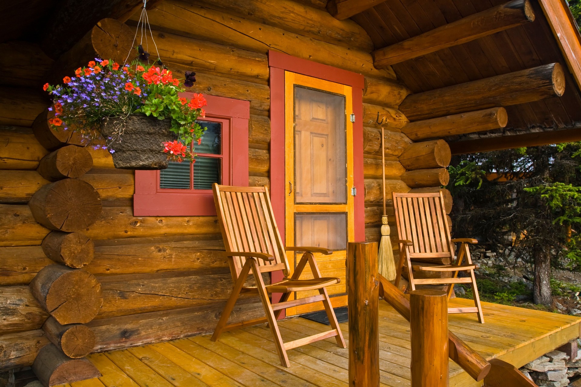 Close Up Log Cabin Canada